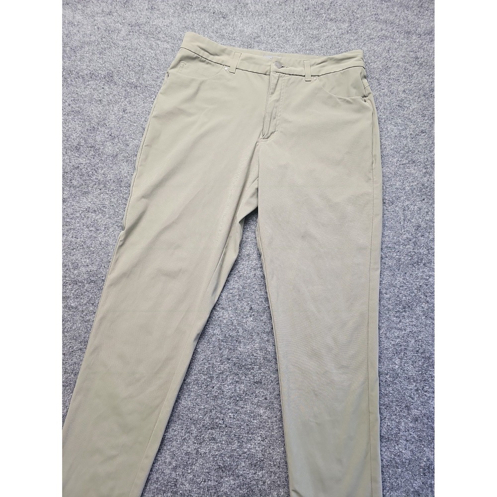 VRST Men's 34x32(34x30) Limitless 5-Pocket Slim Fit Pants Olive Green Stretch
